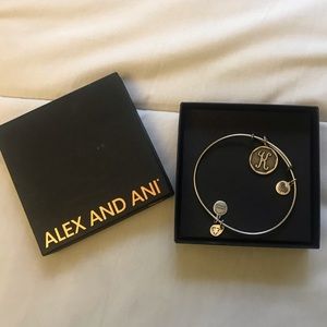 “K” Charm Bangle